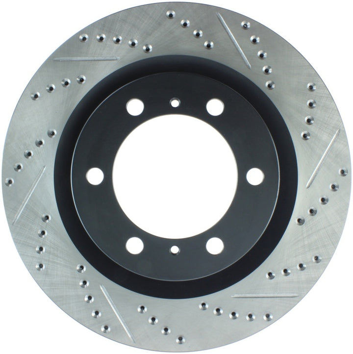 StopTech Slotted & Drilled Sport Brake Rotor - Bull Strap