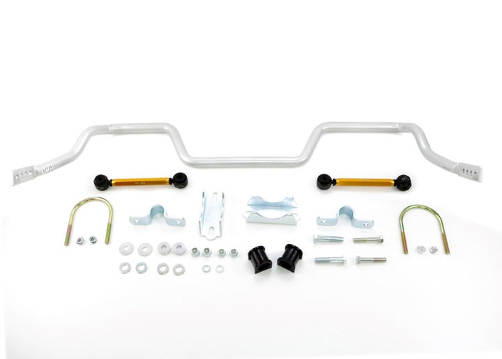 Whiteline 05+ Ford Mustang Coupe 8 cyl (Inc Shelby GT / GT500) Rear 27mm Heavy Duty Adj Swaybar - Bull Strap