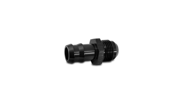 Vibrant Male -6AN to 5/16in Hose Barb Straight Aluminum Adapter Fitting - Bull Strap