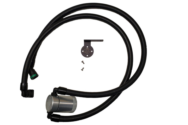 J&L 2021-2025 Ford F-150 3.5L Passenger Side Oil Separator 3.0 - Clear Anodized - Bull Strap