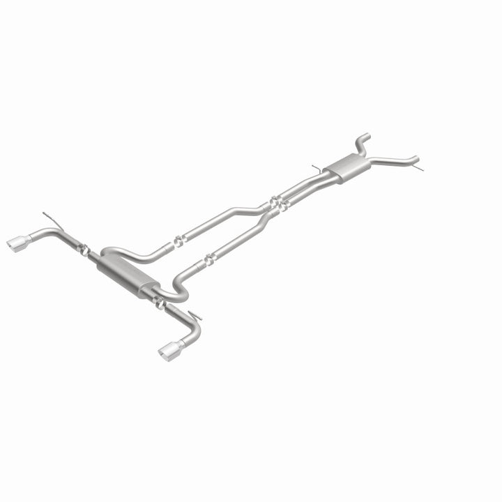 MagnaFlow 07 Audi Q7 V8 4.2L Dual Split Rear Exit Stainless Cat-Back Perf Exhaust - Bull Strap