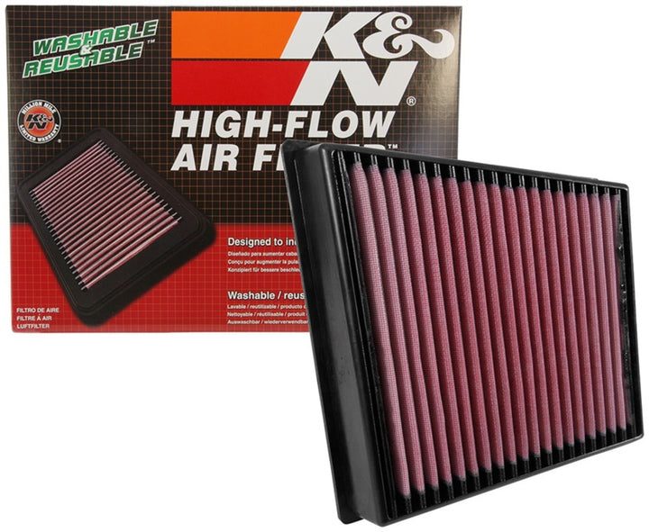 K&N 2017 Chevrolet Silverado 2500HD V8-6.6L DSL Replacement Drop In Air Filter - Bull Strap