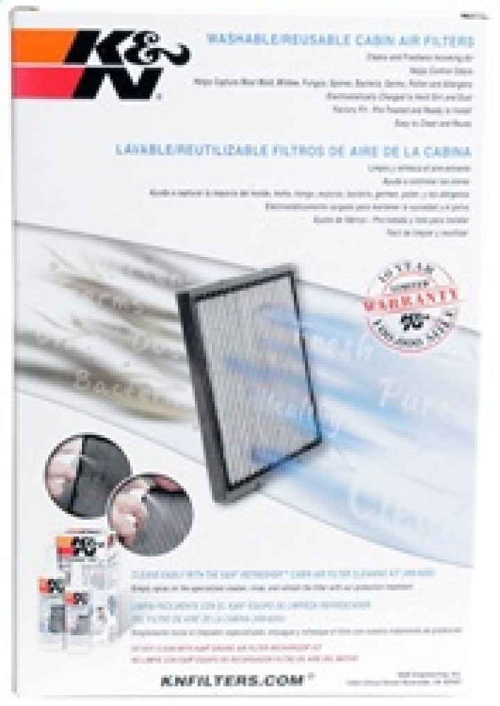 K&N 04-15 Nissan Titan 5.6L V8 F/I Cabin Air Filter - Bull Strap