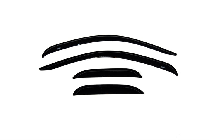 AVS 07-13 Chevy Silverado 1500 Ext. Cab Ventvisor Outside Mount Window Deflectors 4pc - Smoke - Bull Strap