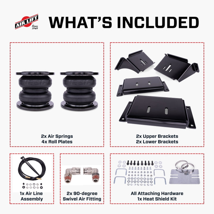Air Lift LoadLifter 7500 XL Ultimate Air Spring Kit 16-25 Chevy/GMC Silverado/Sierra 3500HD - Bull Strap