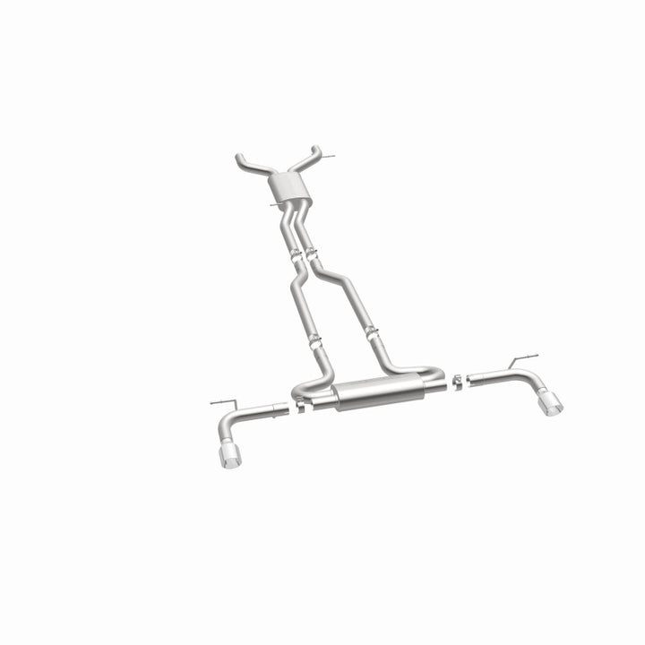 MagnaFlow 07 Audi Q7 V8 4.2L Dual Split Rear Exit Stainless Cat-Back Perf Exhaust - Bull Strap