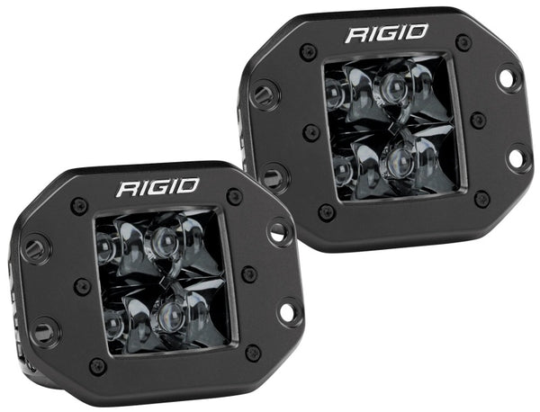 Rigid Industries D2 - Midnight Edition Flush Mount Spot Lights - Bull Strap