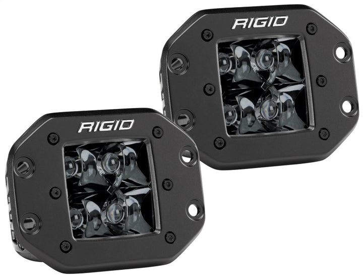 Rigid Industries D2 - Midnight Edition Flush Mount Spot Lights - Bull Strap