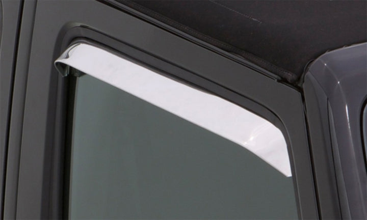 AVS 71-96 Chevy G10 Van Ventshade Window Deflectors 2pc - Stainless - Bull Strap