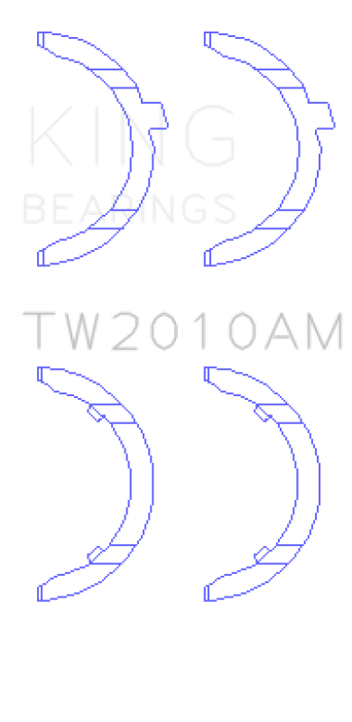 King Engine Bearings Volkswagen JR 1.6L (td) Thrust Washer Set - Bull Strap