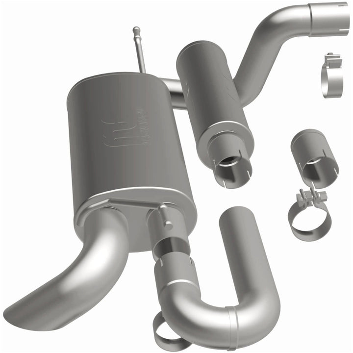 MagnaFlow 18-23 Jeep Wrangler JL 2.0L/3.6L Overland Series Axle-Back Exhaust - Bull Strap