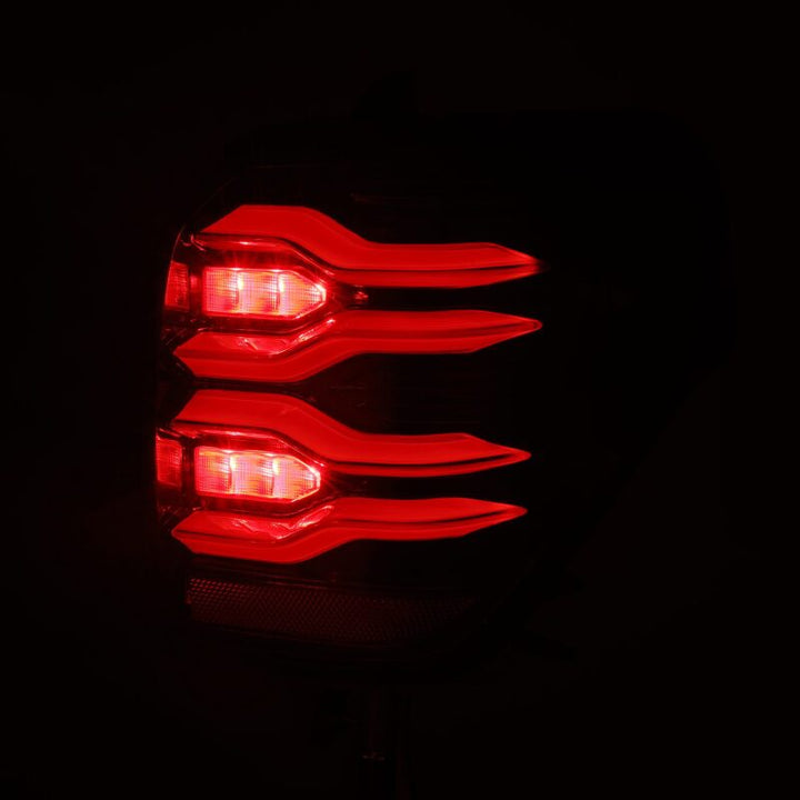 AlphaRex 10-21 Toyota 4Runner LUXX LED Taillights Alpha Blk w/Activ Light/Seq Signal - Bull Strap