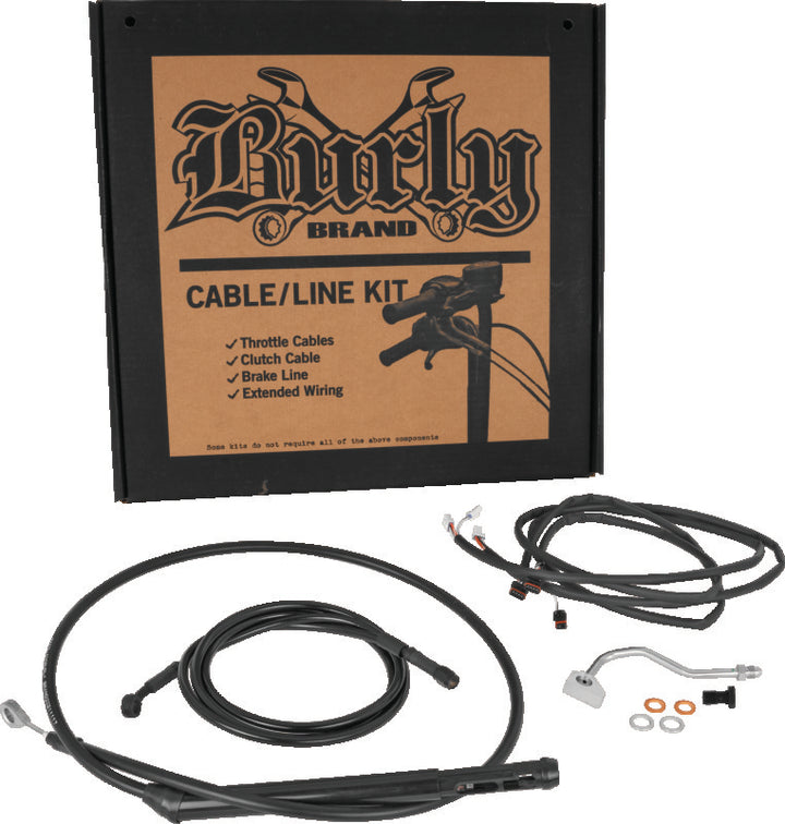 Burly Brand Control Kit 15in Bagger - Black - Bull Strap