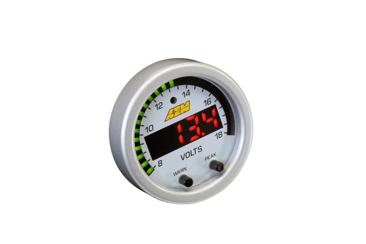 AEM X-Series 8-18V Volt Gauge - Bull Strap