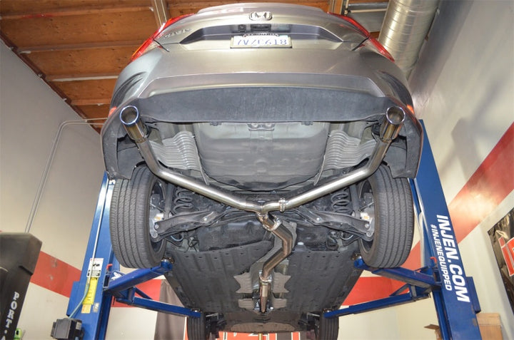 Injen 16-20 Honda Civic 1.5L Turbo 4Cyl (Sedan) 63mm SS Cat-Back Exhaust w/ Dual Burnt Titanium Tips - Bull Strap