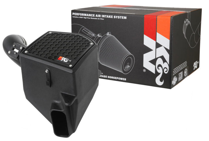 K&N 63 Series AirCharger Performance Intake 20-21 Chevrolet 1500 L6-3.0 DSL - Bull Strap