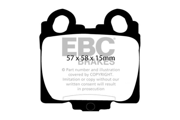 EBC 98-05 Lexus GS300 3.0 Redstuff Rear Brake Pads - Bull Strap