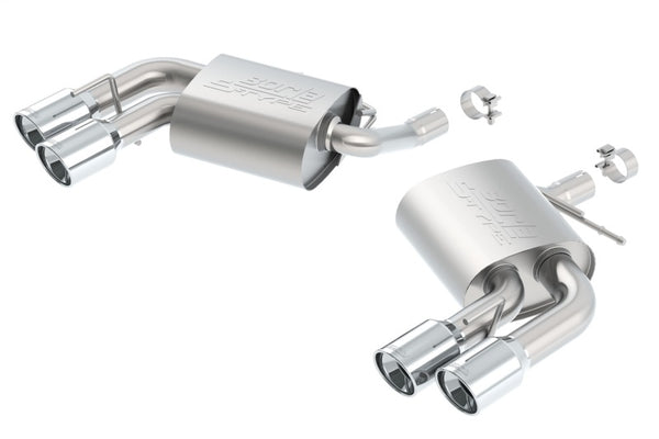 Borla 2016 Chevy Camaro V6 AT/MT S-Type Rear Section Exhaust w/o Dual Mode Valves - Bull Strap