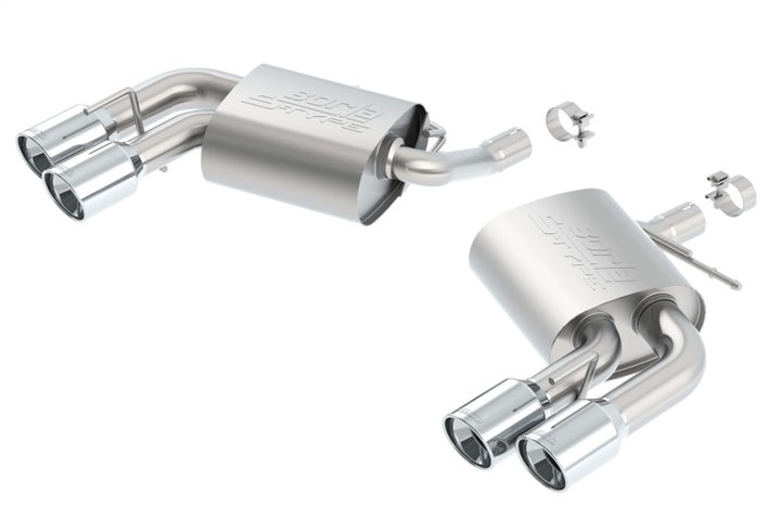 Borla 2016 Chevy Camaro V6 AT/MT S-Type Rear Section Exhaust w/o Dual Mode Valves - Bull Strap