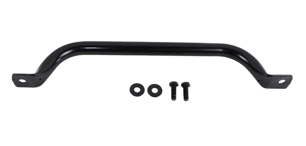 Kentrol 55-86 Jeep CJ Grab Bar - Powdercoat Black - Bull Strap