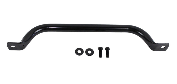 Kentrol 55-86 Jeep CJ Grab Bar - Powdercoat Black - Bull Strap