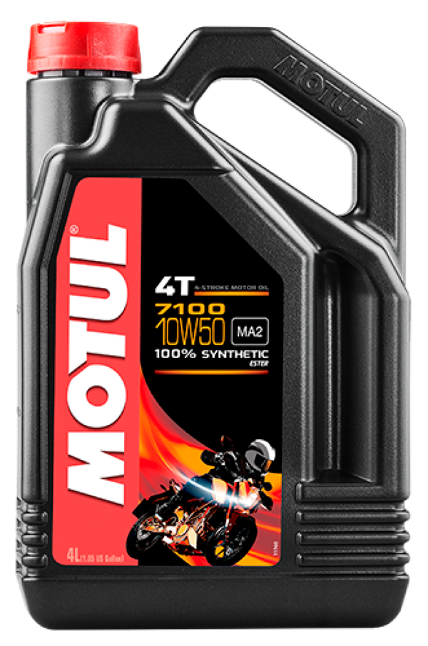 Motul 4L 7100 4-Stroke Engine Oil 10W50 4T - Bull Strap
