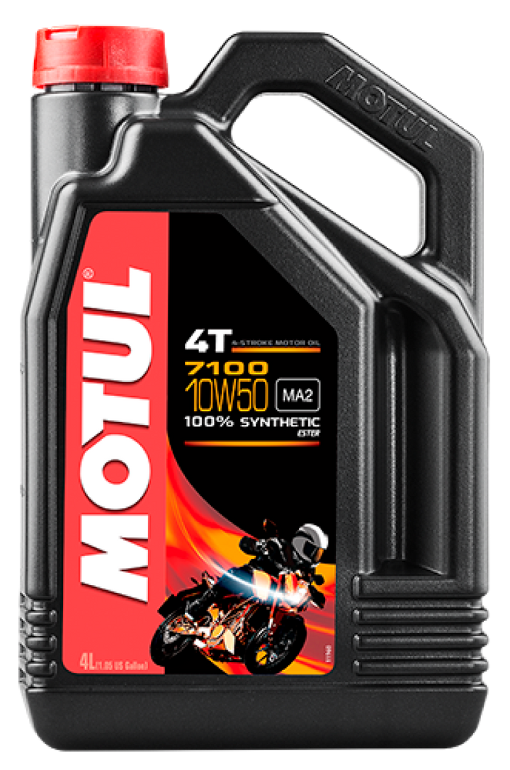 Motul 4L 7100 4-Stroke Engine Oil 10W50 4T - Bull Strap