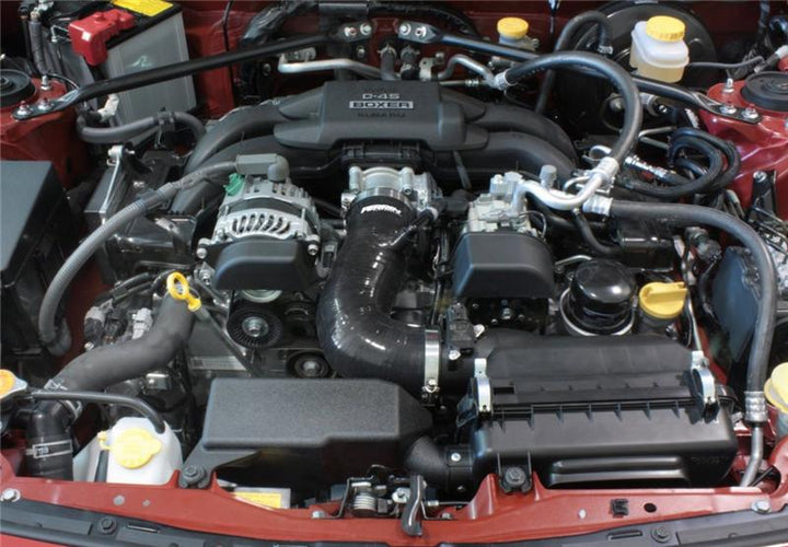 PERRIN 13-16 Subaru BRZ/Toyota FR-S (Manual & Auto) 17-20 BRZ/86 (Auto Only) Inlet Hose - Black - Bull Strap