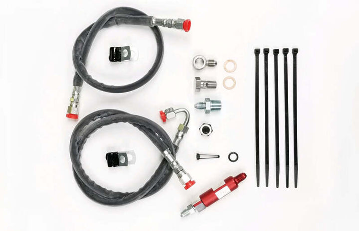 Forced Performance Mitsubishi Evo 9 Journal Bearing to Filter Housing Oil Supply Line w/Filter - Bull Strap