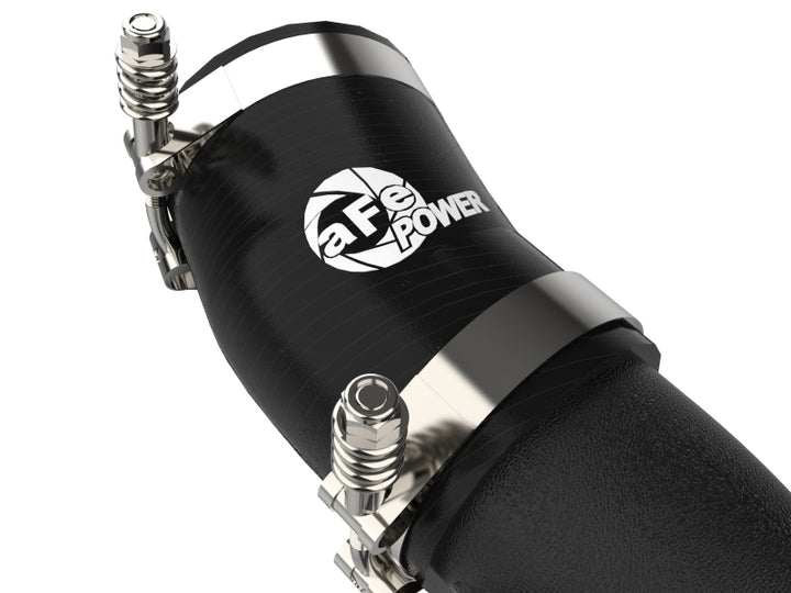 AFE 18-22 Kia Stinger V6-3.3L BladeRunner Alum Hot/Cold Charge Pipe Kit Black - Bull Strap