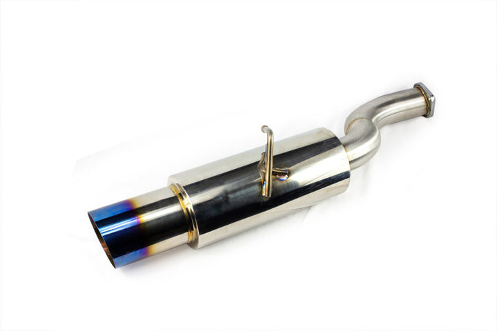 ISR Performance GT Single Exhaust - 2009+ Hyundai Genesis Coupe 2.0T - Burnt Tips - Bull Strap