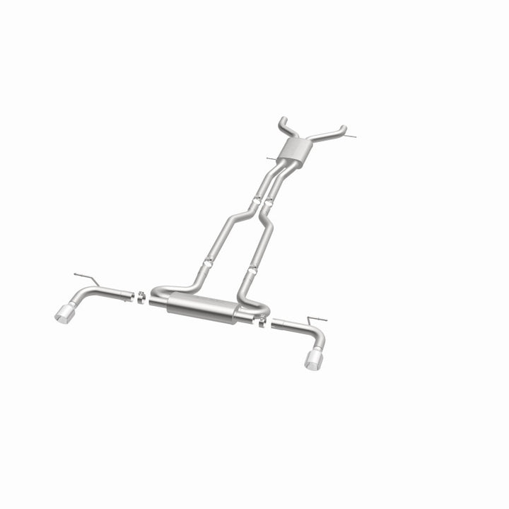 MagnaFlow 07 Audi Q7 V8 4.2L Dual Split Rear Exit Stainless Cat-Back Perf Exhaust - Bull Strap