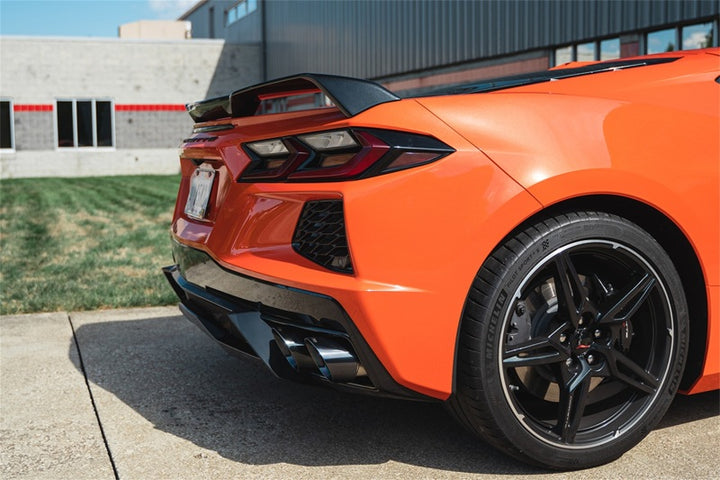 Corsa 2020-25 Corvette C8 3in Xtreme Cat-Back Exhaust 4.5in Black Quad Tips - Deletes stock AFMValve - Bull Strap