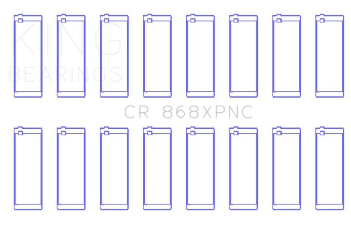 King Ford 4.6L/5.4L V8 SOHC (Size STDX) Performance Coated Rod Bearing Set - Size STDX - Bull Strap