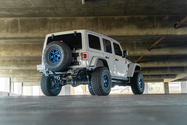 DV8 Offroad 2018 Jeep Wrangler JL FS-15 Series Rear Bumper - Bull Strap