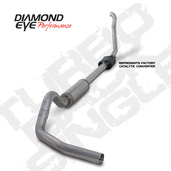 Diamond Eye KIT 4in TB SGL AL: 94-97 FORD 7.3L F250/F350 PWRSTROKE NFS W/ CARB EQUIV STDS - Bull Strap