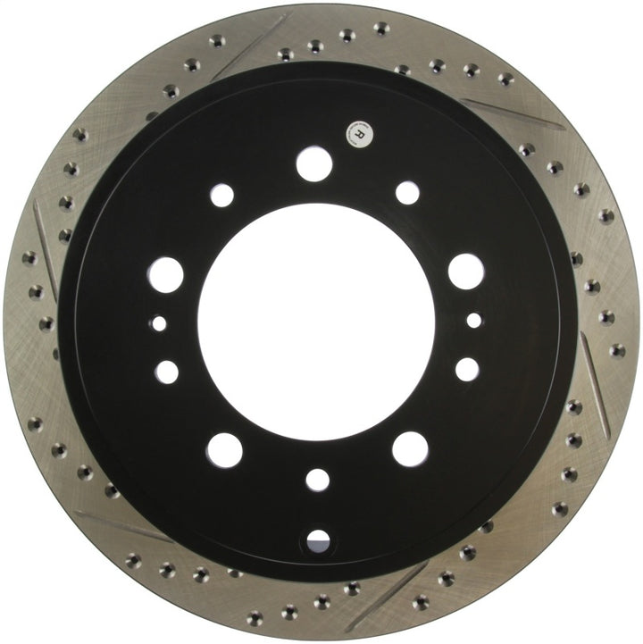 StopTech Slotted & Drilled Sport Brake Rotor - Bull Strap
