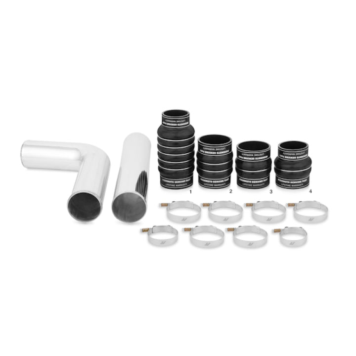 Mishimoto 03-07 Dodge 5.9L Cummins Intercooler Kit w/ Pipes (Silver) - Bull Strap