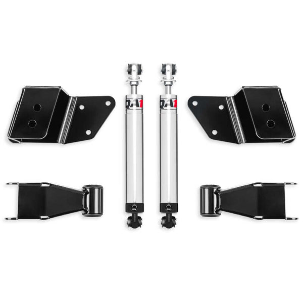 QA1 99-06 Chevrolet Silverado 1500 2WD Short Bed Single Adjustable 2-4in Rear Drop Kit - Bull Strap