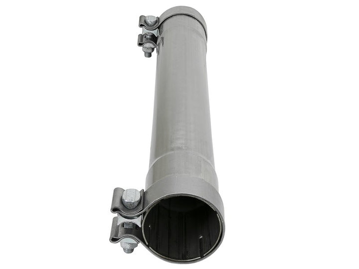 aFe MACH Force-Xp 304 SS Resonator Delete 3in Inlet/Outlet x 3in Dia x 16in L - Bull Strap
