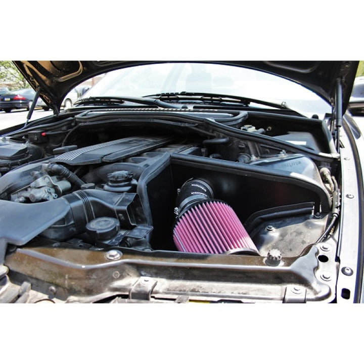 Mishimoto 99-05 BMW E46 323i/325i/328i Performance Cold Air Intake Kit - Black - Bull Strap