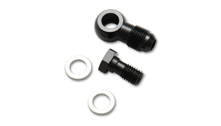 Vibrant -8AN Male Banjo Fitting 16mm x 1.5 Metric Aluminum + 2 Washers - Bull Strap