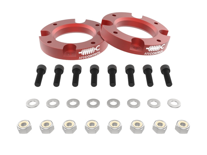 aFe 24-25 Toyota Tacoma CONTROL 1.5in Leveling Kit - Red - Bull Strap
