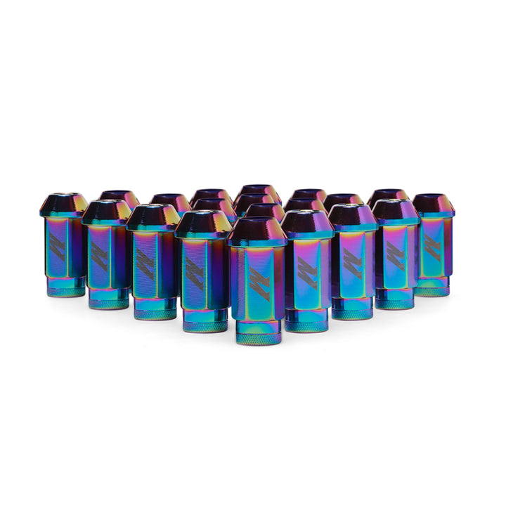 Mishimoto Aluminum Locking Lug Nuts M12x1.5 20pc Set Neo Chrome - Bull Strap