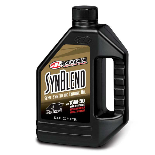 Maxima Syn Blend Ester 4T Semi-Synthetic 15W50 Engine Oil - 1L - Bull Strap