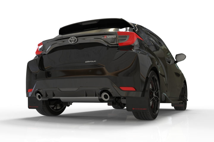 Rally Armor 20-25 Toyota GR Yaris Black Mud Flap w/Red Logo - Bull Strap