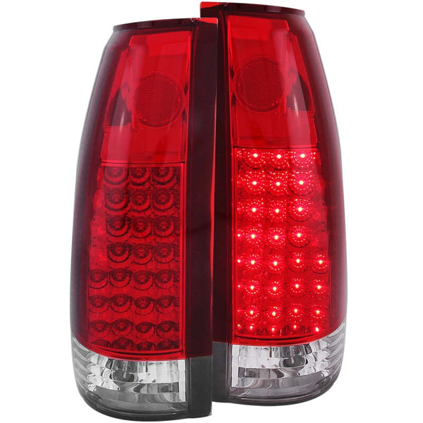 ANZO 1999-2000 Cadillac Escalade LED Taillights Red Clear G2 - Bull Strap