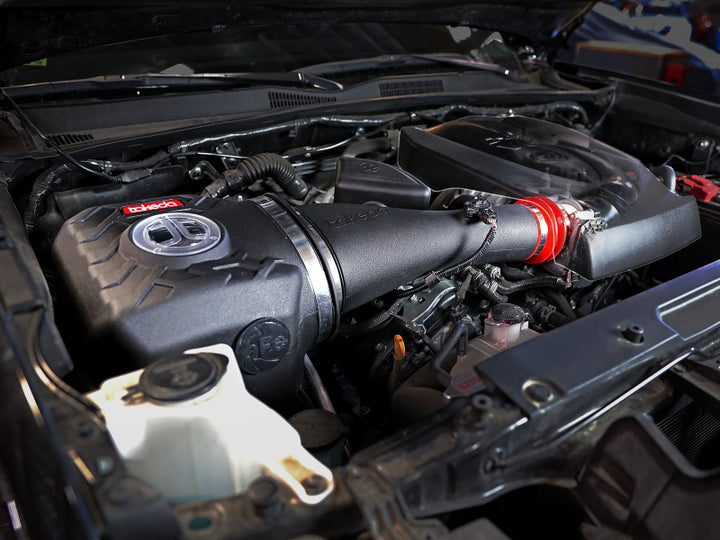 aFe Takeda Momentum Cold Air Intake System w/ Pro 5R Filter 16-19 Toyota Tacoma V6-3.5L - Bull Strap
