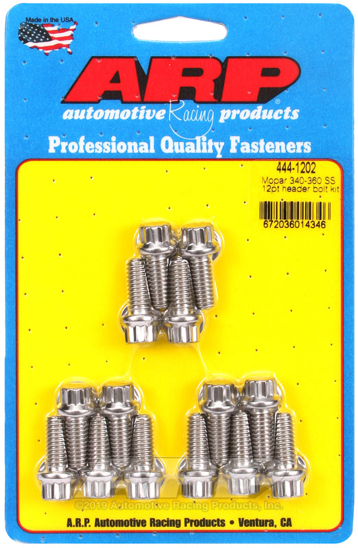 ARP Mopar 340-360 SS 12pt Header Bolt Kit - Bull Strap