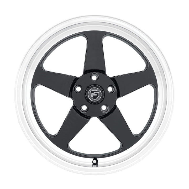 Forgestar D5 Drag 17x5.0 / 5x114.3 BP / ET-21 / 2.125in BS Gloss Black Wheel - Bull Strap